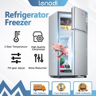 LENODI — Fridge 85L 2 door  Large capacity 4 Star Fridge Refrigerator Household Rental Mini freezer peti ais冰箱