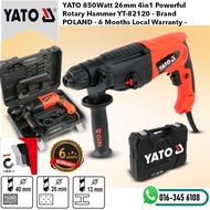 YATO 850Watt 26mm 4in1 Powerful Rotary Hammer YT-82120 - Brand POLAND - 6 Months Local Warranty -