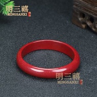 朱砂手鐲 女式晶體砂內心經寬本命年雄黃朱砂叮噹鐲 寬鐲子