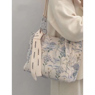 gentlewoman russet japan bag Summer New Printed Underarm Canvas Bag Tote Bag Women's 2024 New Should