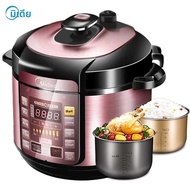 หม้อหุงข้าวไฟฟ้าอัจฉริยะ Midea ความจุ 6 ลิตร หม้อหุงข้าวขนาดใหญ่ หม้อหุงข้าวแรงดันสูงอัจฉริยะ เครื่อ