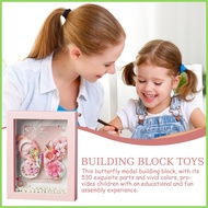Flower Butterfly Building Blocks 530pcs Flower Butterfly Building Blocks Artistic Decorative Desktop