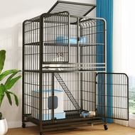 PH Cat Cage 2/3/4 Layer For Multiple Cats, Movable Cat Villa With Wheels Cat House