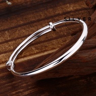 ✨【SFO】9999 Silver Classic Plain Round Bangle | 999.9足银圆满手镯