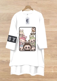 LABUBU KAOS OVERSIZE QUY COLLECTION || T-SHIRT WANITA GAMBAR BONEKA LABUBU