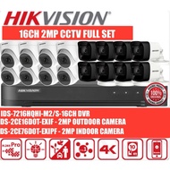 HIKVISION 2MP CCTV Camera Set 16CH DVR IDS-7216HQHI-M2/S & 16 Outdoor/Indoor Camera & HARDDDISK.