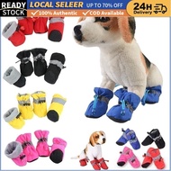 4pcs/Set Adjustable Dog Shoes For Small/Big Dogs With reflective stripe Waterproof Anti-Slip Pet Cat