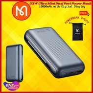 【1YrWarranty】Mcdodo 33W Ultra Mini 10000mAh Fast Digital Display LED Interaction 33W PD3.0 PPS QC US