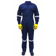 QUEST Safety Reflective Workwear Coverall Navy Blue / Red/ Baju Keselamatan Kerja/ Personal Protecti