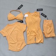 Peach Smoothie DFYNE Series Shorts Bra Set Sports Yoga Fitness Women