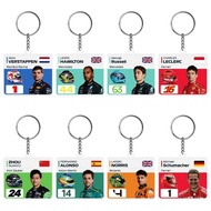 F1 Racing Driver Keychain Verstappen Backpack Pendant Creative Gift Keychain Leclerc Racing Fan Gear