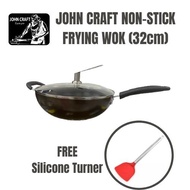 [FREE 1pc Silicone Turner] John Craft Aluminium Non-Stick Frying Wok (32CM)