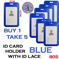 Colorful Plastic clear ID Card Holder Double Sided Vertical ID Case Work Permit Case Holder