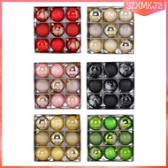 [szxmkj2] 9x Christmas Balls Christmas Baubles for Indoor Engagements Special Events