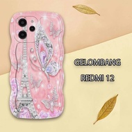 HP Xiaomi Redmi 12 Wave Softcase - Phone Case - Xiaomi Redmi 12 Wave - External.Acc - Butterfly Moti