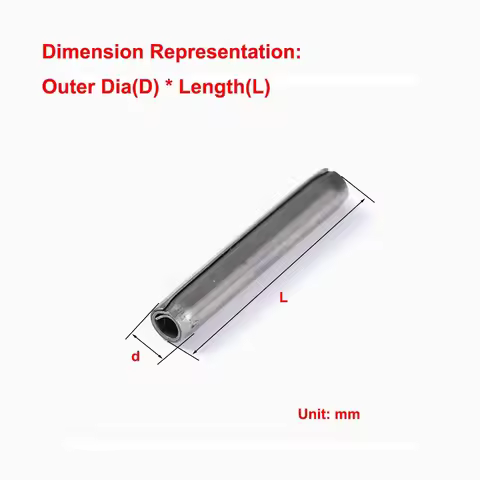 304 Stainless Steel Coil Elastic Pin Standard Double Helix Cylindrical Pin M2M3M4M5