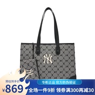 MLB 男女复古老花托特包运动时尚斜挎包2021年秋季新款 纽约洋基队-灰色