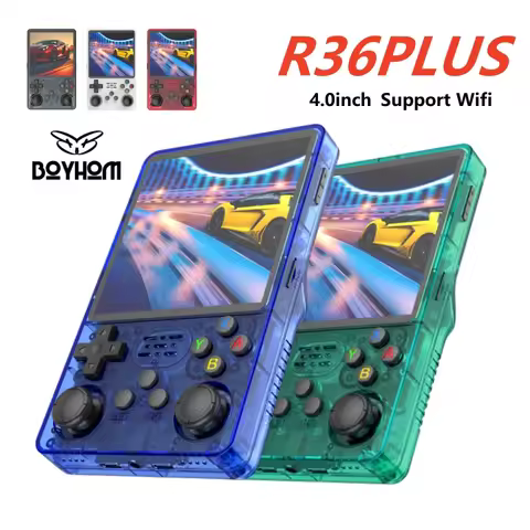 BOYHOM R36 Plus Retro Handheld Game Console Linux 64-bit System 4" IPS Screen RK3326 Portable Pocket