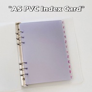 12Pcs A5 Size Loose Leaf PVC Index Card Divider Binder Side Month Initial Gold Stamping Printing Ind