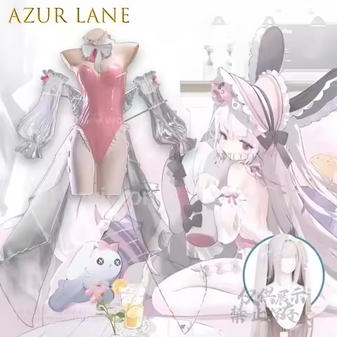 Anime Azur Lane Hallford Bunny Girl Cosplay Costume Yostar Cosplay Game Outfit Lingerie Dress Set Ph