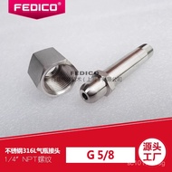 External Wire Carbon Dioxide Cylinder Oxygen Conversion316/8Helium Argon Gas Connector Stainless Ste