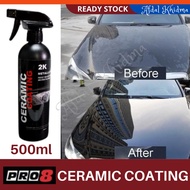 [READY STOCK] PRO8 CERAMIC COATING SPRAY ORIGINAL STOK 500ML - UV PROTECTION - SHINY PAINT - JIMAT D
