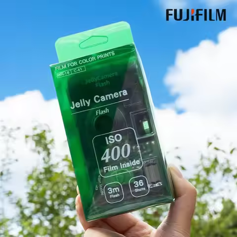 2026 In Stock 135 Film Camera Fujifilm C400 Film Camera Jelly Transparent 36 Photos Flashing Disposa