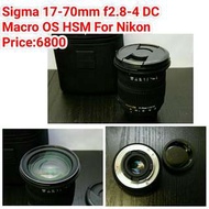 Sigma 17-70mm f2.8-4 DCMacro OS HSM For Nikon