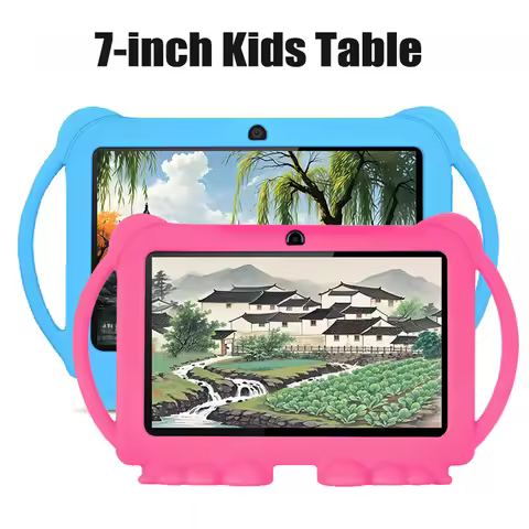 7-inch Kids Tablet Cartoon Kids-Proof Case 5G WiFi Android 15 Learning Education Tablet PC 4GB RAM 6