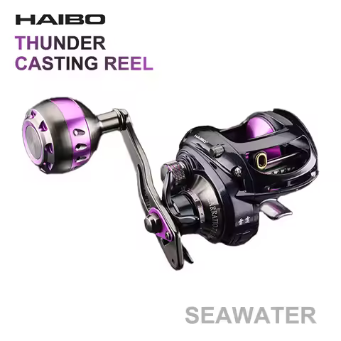 HAIBO THUNDER 7.1:1 272g Baitcasting Reel Max Drag 10kg For Seawater Magnetic Brake 10+1BB Fishing R