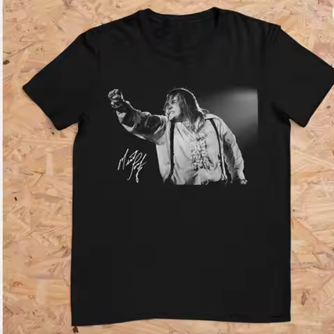 Meat Loaf Thank You For The Memories Vintage Black T Shirt