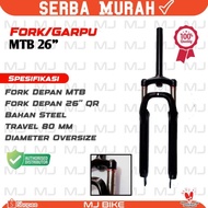 Fork/garpu sepeda mtb 26 inch travel 80 mm