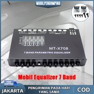 Mobil Parametric Equalizer 7 Band MT-X708 Audio Mobil Penyetelan EQ Crossover Amplifier  Sorround Sound