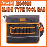 ASAKI JAPAN AK-9989 SLING TYPE TOOL BAG HEAVY DUTY SHOULDER TOOL BAG