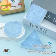 Zhongyanxi 1Pcs Creative Sensory Super Soft Stress-relieving Cube Transparent Ocean Stiy Props Ocean