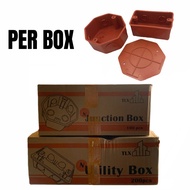 per box pvc orange  Junction box, Utility box, Junction box cover for electrical