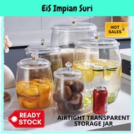 Airtight Transparent Plastic Container Jar Large Capacity 2.3L/3.8L/6.5L/11L/18L Balang Kedap Udara 
