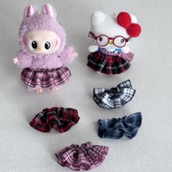 West Highland 10cm Baby Clothes Doll Doll Rabubu Preppy Style Mini Plaid Pleated Skirt Decoration Ac