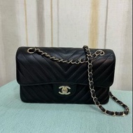 近新💕 Chanel Small Classic Flap 23cm Bag CF23 黑金羊皮V紋