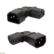 dusur Male C14 to 90 Degree Right Angled IEC320 Female C13 C5 C7 Power Extension Adapter Socket Plug