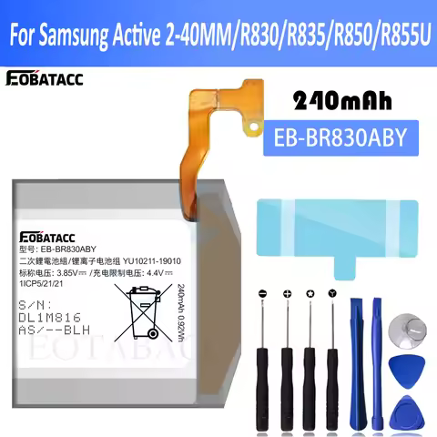 EOTABACC EB-BR830ABY Battery for Samsung Galaxy Watch Active 2 40mm SM-R835 SM-R830 Battery 247mAh +