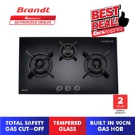 Brandt 3 Burner Built-in Gas Hob (90cm) TG1493B