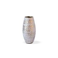 Vivere Vase Deco Morika Roundtube Gold White - Flower Vase