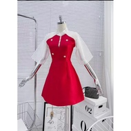 BIGSIZE DRESS 60-110KG, TAPTA DRESS WITH SILK WITH STONE FLOWERS