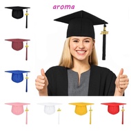 AROMA Academic Hat with Tassels, Bachelor Adjustable 2025 Graduation Cap, Headwear Doctor Charm Orna