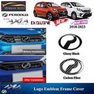 HermanAuto Perodua Axia SE Advanced G style Axia 2018-2023 Front Logo Emblem Frame Cover Garnish Acc