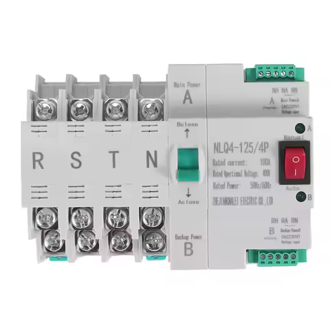A20F-MCB Type Dual Power Automatic Transfer Switch 4P 100A ATS Circuit Breaker Electrical Switch