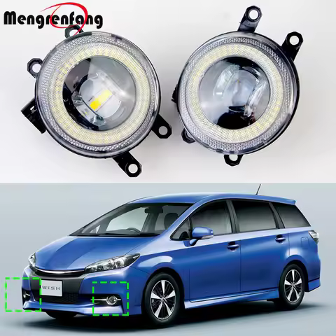 2 Pieces 30W Car Angel Eye LED Fog Light Daylight DRL H11 For Toyota Wish (AE20) II 2009 2010 2011 2