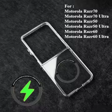 For Motorola Razr 70 Ultra Case Glossy Transparent Hard Bottom PC Cover for Motorola Razr 60 50 40 U