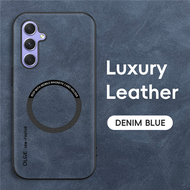 Magnetic Retro Leather Soft Case For Samsung Galaxy A55 A15 A25 A35 Wireless Charging Phone Case Cov